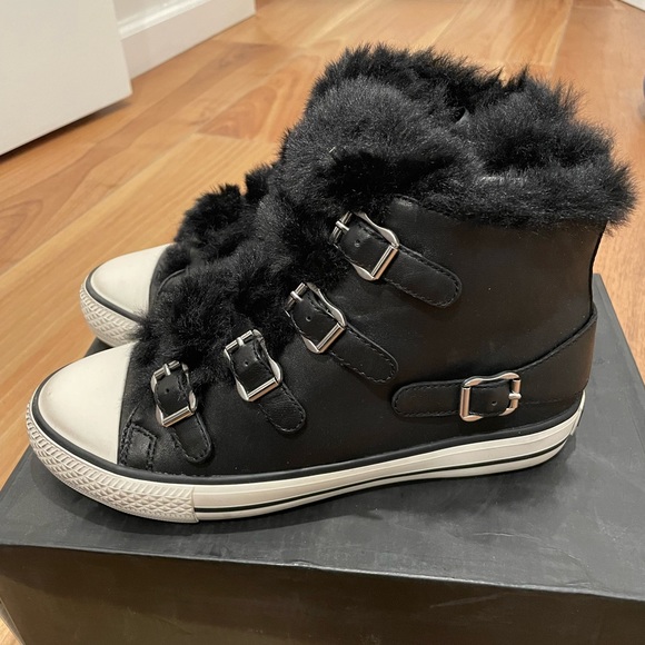 Women’s Ash Valko black leather sneakers - Picture 2 of 4